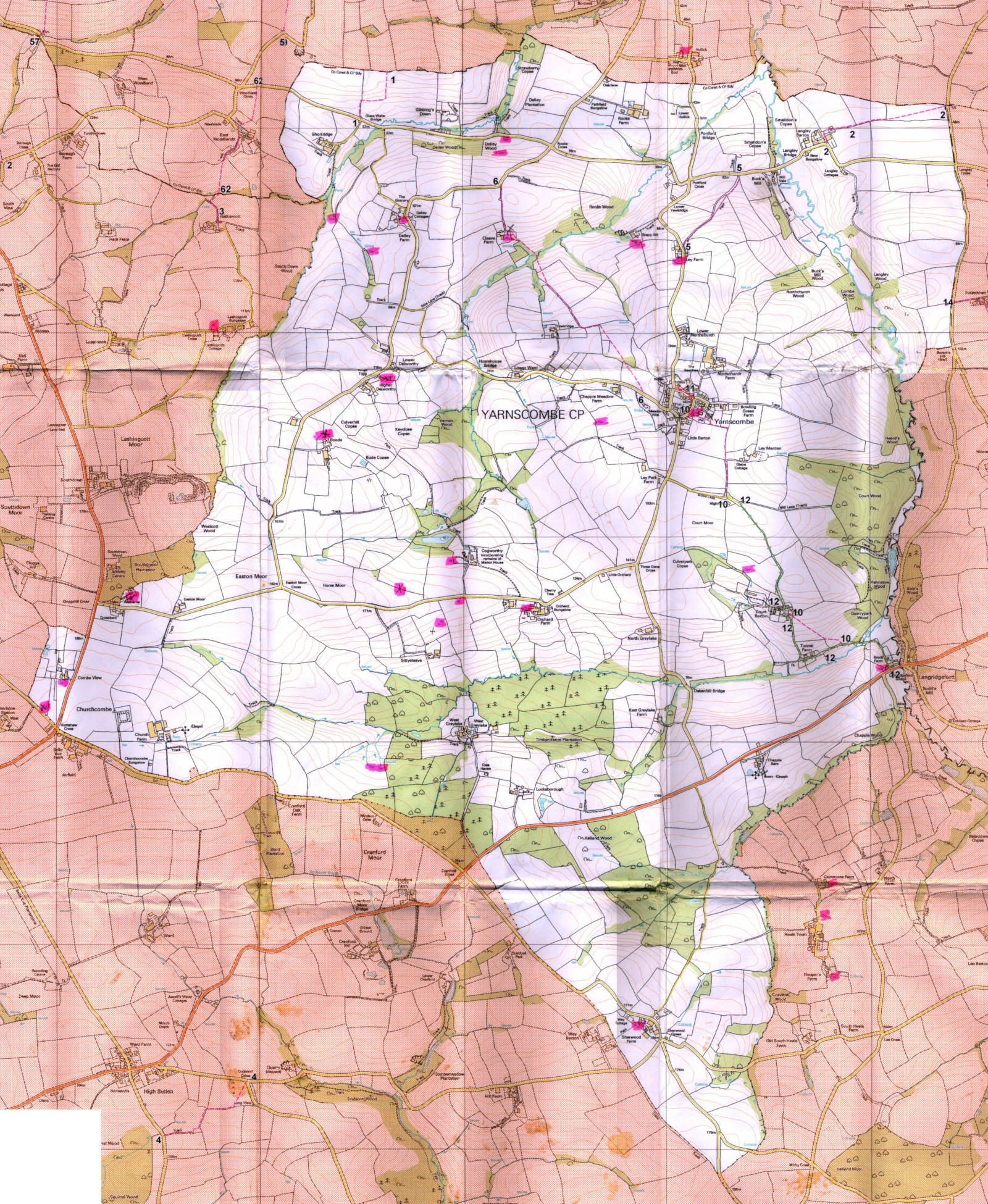 Yarnscombe parish map