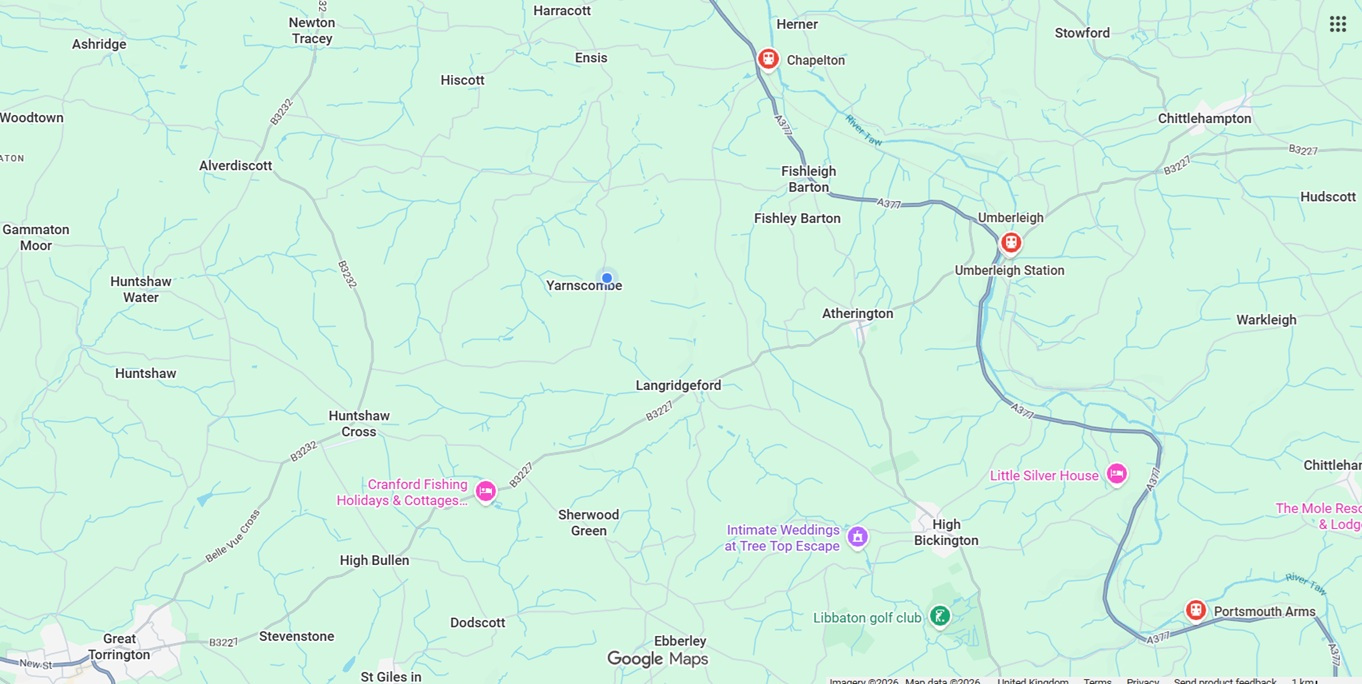 Map of Yarnscombe parish
